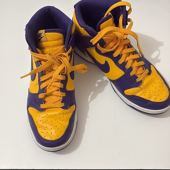 Nike Men’s Dunk High Retro DD1399-500 Lakers Size 8.5 - Picture 1 of 10